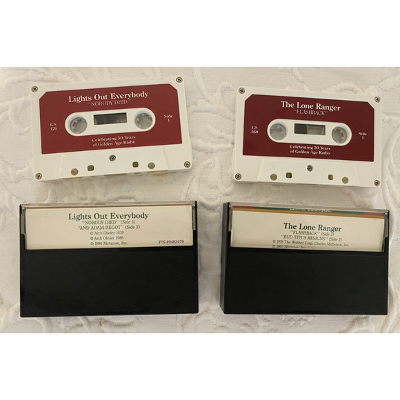 Golden Age Radio - Cassette Tapes Lot of 2 -Lights Out Everybody & Lone Ranger - Picture 2 of 2
